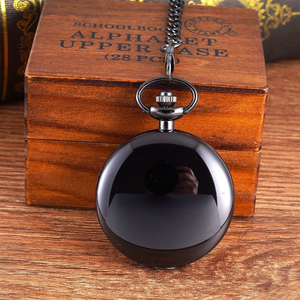 Montres de poche <span class=keywords><strong>à</strong></span> quartz unisexes Besseron, style ancien, couleur antique, avec chaîne, <span class=keywords><strong>montre</strong></span> de poche pour homme, témoin de mariage - Product Image 2