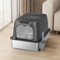 XXL Bac à litière en plastique pour chat en acier inoxydable écologique Grande conception Durable Caractéristiques durables Capacité SUNHUI SH2830 65L