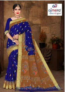 Elegantes Saris de Algodón de Diseño para Mujer, Modernos y con Protección Solar y Secado Rápido para la Oficina, Uso Diario, Fiestas y Eventos - Product Image 2