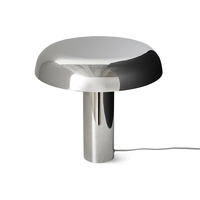 Lampe de table moderne minimaliste en chrome en forme de champignon, petite lampe de bureau LED pour salon, chambre à coucher, chevet, éclairage intérieur