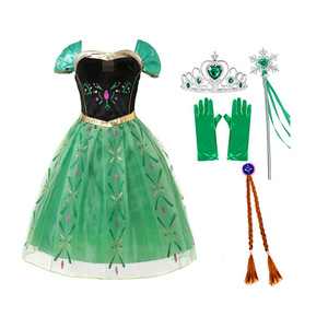 Hecho 2020 productos <span class=keywords><strong>de</strong></span> ropa Cosplay congelado vestido <span class=keywords><strong>de</strong></span> <span class=keywords><strong>Elsa</strong></span> <span class=keywords><strong>Anna</strong></span> con varita mágica corona guantes trenza - Product Image 2