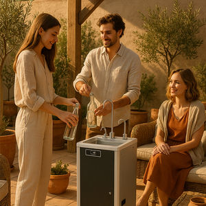 Bebedero Eléctrico de Acero Inoxidable 316 para Exteriores, Montado en Pedestal, con Ósmosis Inversa, Instalación de <span class=keywords><strong>Agua</strong></span> Fría - Product Image 5