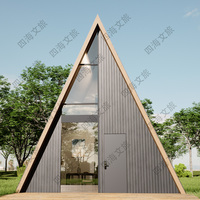 Mini-villa modulaire préfabriquée en forme de A, structure de luxe écologique fabriquée en Chine