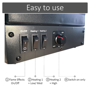 Chimenea Eléctrica Moderna con Inserto, <span class=keywords><strong>Fuego</strong></span> Realista, Fácil de Usar, Alta Calidad, Alta Eficiencia, <span class=keywords><strong>Estufa</strong></span> con <span class=keywords><strong>Efecto</strong></span> de Llama Realista - Product Image 3