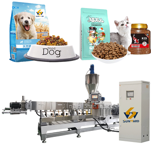 Machine de fabrication d'aliments secs pour animaux de compagnie, chiens, chiots, entièrement automatique, en acier inoxydable, haute capacité, équipement de production de moteur - Product Image 1