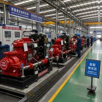 Ensemble de pompe à incendie automatique à moteur diesel basse pression industriel, moteur électrique combiné, 1,5 CV, acier inoxydable, OEM