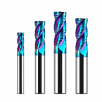 BWIN Fraise conique à bout sphérique à 4 cannelures pour routeur CNC, fraise à queue R0.25-R1.0, queue de 1/8, revêtement AlTiN, ODM