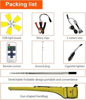 Éclairage extérieur Projecteur portable Travail Pêche Télescopique Camp Lumières Dimmable Télécommande Manuelle Contrôle Led Camping Lumière
