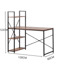 Bureau de secrétaire portatif à 4 niveaux, mobilier de bureau, économique, d'ordinateur, avec étagères de rangement, station de travail