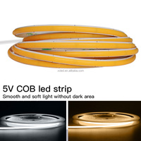 Tira COB regulable USB de alta densidad 480 LED/M 5M Flexible 4mm cinta LED iluminación de paisaje inteligente blanco cálido/frío DC 5V RA90 App