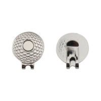 Clip de chapeau de golf de luxe avec marqueur de balle souple magnétique en alliage de zinc de 25mm à bas prix et logo imprimé pince de chapeau de marqueur de golf multi-usage