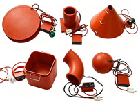 Chauffe-plaque électrique flexible en caoutchouc silicone avec thermostat de contrôle de température, idéale pour la prévention de la congélation