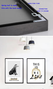 <span class=keywords><strong>Cadre</strong></span> Photo mural en <span class=keywords><strong>aluminium</strong></span> argenté, vente en gros, grande taille 40x50x70, 60x80, 70x90, 70x100 - Product Image 4