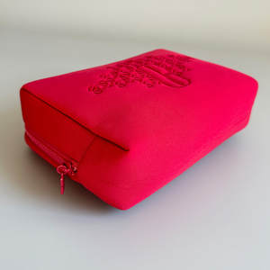 Meilleures ventes Sac de voyage portable personnalisé avec logo pour femme Petit sac cosmétique en néoprène rouge vin Organisateur de sac de rangement - Product Image 2