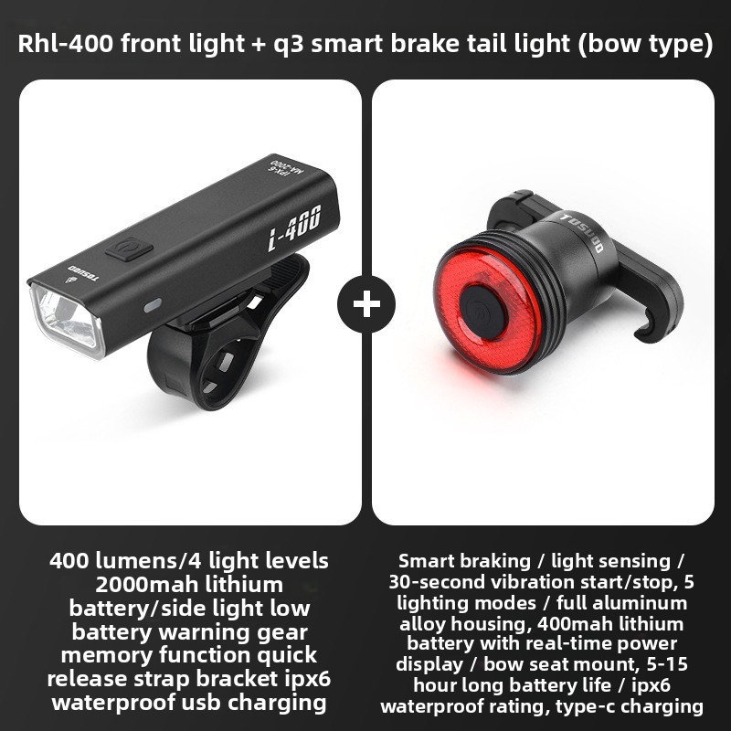 Phare avant lumineux Rh-400 - Feu arrière Q3 - Style nœud d'assise