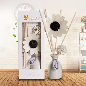 aromatherapy fire-free luxury fragrant liquid scented ceramic reed diffuser oil home reed diffuser set
