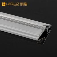 Profilé en aluminium LED pour éclairage encastré de plafond, éclairage linéaire commercial, canal d'éclairage pour plinthes lumineuses
