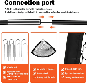 Portable Pop up <strong>Soccer</strong> Goal 6x4ft Backyard Training Equipment with <strong>Soccer</strong> Ball Complete Set of Accessories - Product Image 3