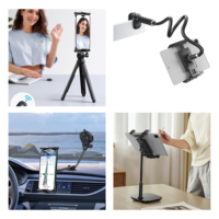 Adaptateur de montage pour trépied de smartphone et tablette, vis 1/4 pouce, clip pour griffe porte-accessoire, support flexible et réglable