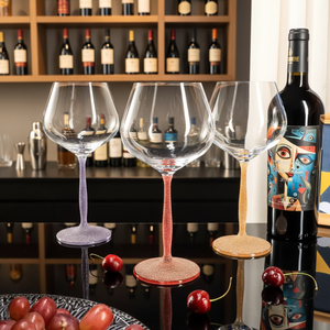 Gelas Anggur Merah Berkilau Berwarna Grosir - Gelas Kristal Premium Jernih untuk Dekorasi Bar/Restoran/Pernikahan - Product Image 4