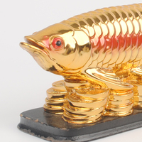 Figurine de la richesse Fengshui, décoration en forme de poisson porte-bonheur arony