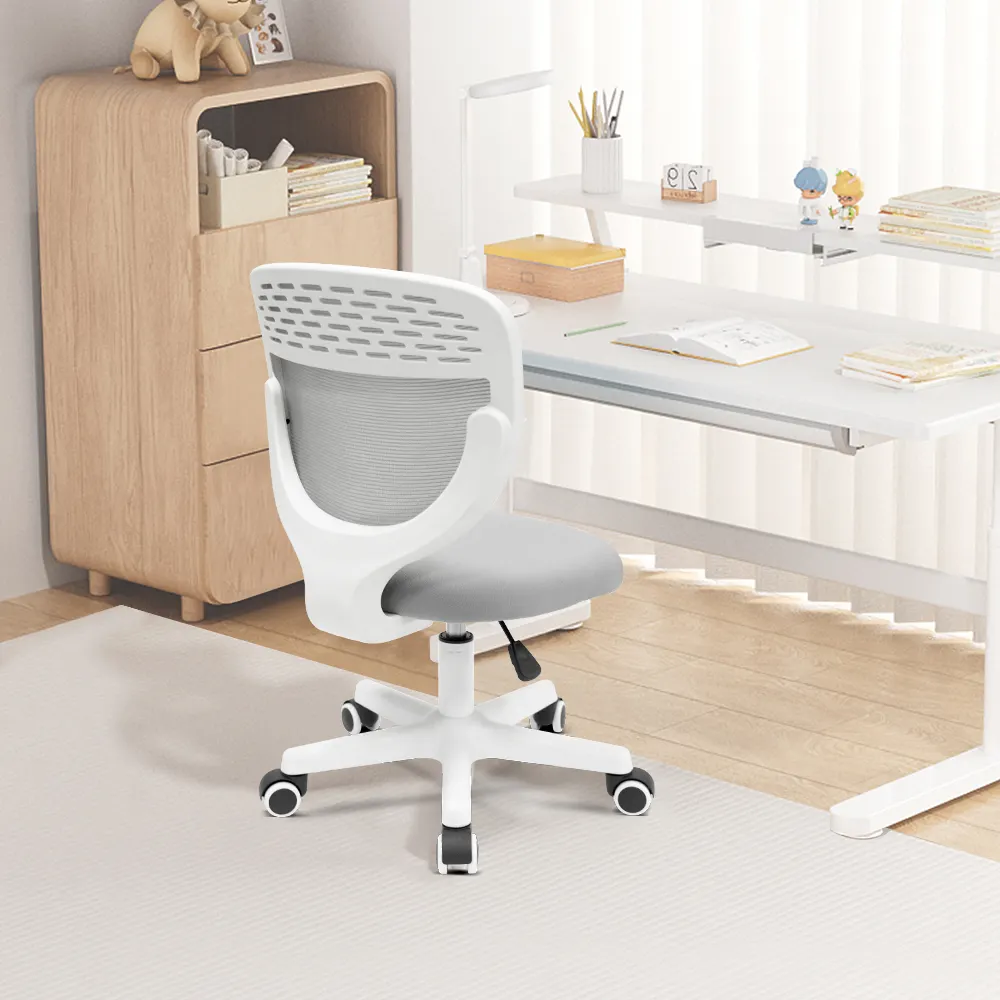 Breathable Mesh Mid Back Computer Task Kids Chair Adjustable Height Comfortable Armless Children Swivel Chair offical