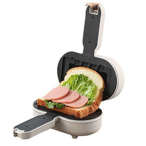 ポータブルミニサンドイッチメーカー、シングルスライストースティプレス機、ノンスティック朝食メーカー、家庭寮用グリドル＆グリルパン - Product Image 4