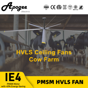 Grote gebruikte industriële HVLS-plafondventilatoren voor veeteelt met energiebesparende motor - Product Image 2