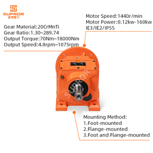 <span class=keywords><strong>Reductor</strong></span> de Velocidad Serie R, Caja de Engranajes Helicoidales en Línea, <span class=keywords><strong>Reductor</strong></span> de Velocidad R07-R167 para Maquinaria Industrial, Intercambiable con <span class=keywords><strong>SEW</strong></span> - Product Image 4