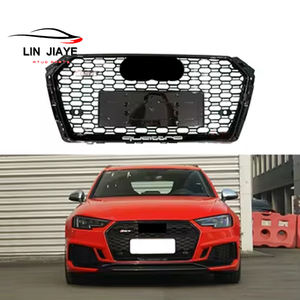 Grilles de maille noire en plastique ABS en nid d'abeille pour <span class=keywords><strong>audi</strong></span> A4 B9 <span class=keywords><strong>Rs4</strong></span> Grill 2017 2018 2019 2020 <span class=keywords><strong>RS4</strong></span> Grille - Product Image 4