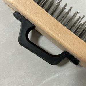 עץ אשור כבד ידית אחיזה ידנית מברשת מברשת הסרת חלודה וניקוי עם אחיזה מפלסטיק - Product Image 6