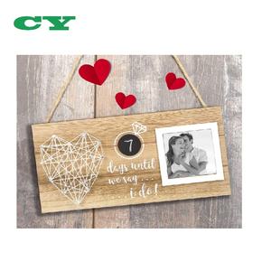 ของขวัญคู่และเจ้าสาว-วันจนกว่าฉันทำ Rustic Wedding Countdown ป้ายกรอบรูป - Product Image 3