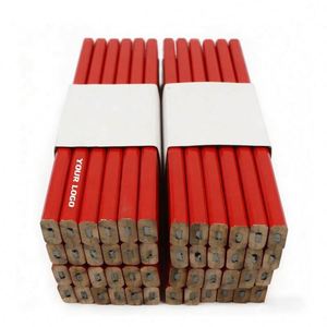 Lápices Planos de Madera de Tilo de 24 cm con Forma Cuadrada Personalizados para Carpintero, Lápiz de Construcción - Product Image 1