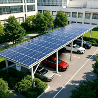 Abri solaires intégrés pour stations de recharge de véhicules électriques Structure photovoltaïque en alliage d'aluminium haute résistance