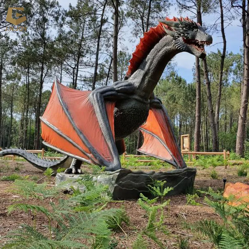 Costume animatronico del drago della statua del dinosauro di simulazione del parco di divertimenti WD-03