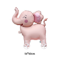 Nouveaux Ballons Métalliques 3D en Aluminium en Forme d'Animaux (Girafe, Lapin, Éléphant, Tigre) pour Fête de Remise des Diplômes
