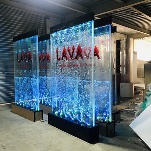 Movable Interior Design Curved Acrylic Bubble Wall Sea Life Theme Frame Structure Wireless Remote <b>Screen</b> Room Divider - Product Image 6