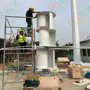 Générateur éolien vertical à aimants triphasé à faible bruit pour usage domestique 5kw 10kw 30kw 50kw 100kw, diamètre de rotor personnalisé RX-HV, portable Vert - Product Image 2