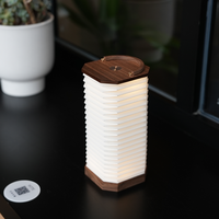 2025 tendance nouvelle lampe verticale en accordéon Offre Spéciale Table LED pliante en bois lecture veilleuse pour chambre cadeaux de jour ouvrable