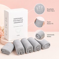 Culottes jetables post-partum respirantes en maille taille haute, douces et extensibles