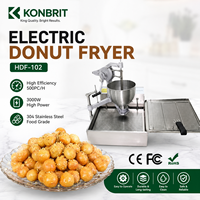 Friteuse à beignets électrique commerciale KONBRIT pour boules de pâte frites solides, mini beignets, 500 pièces/heure