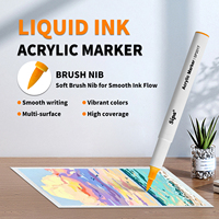 Ensemble de papeterie Sipa SP2017 pour dessin et gribouillage DIY, encre acrylique aux couleurs assorties, marqueurs acryliques certifiés EN71, pinceaux