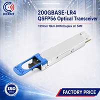 Modul Transceiver Optik KEXINT H3C Kompatibel 200GBASE-LR4 QSFP56 1310nm 10km Duplex LC SMF untuk Pusat Data & Jaringan 5G