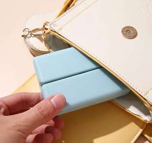 กล่องยาพกพาแบบพับได้สำหรับเดินทาง 7 วัน กล่องจัดยาพลาสติก PP สะดวกสบาย พร้อมโลโก้สั่งทำได้ - Product Image 3