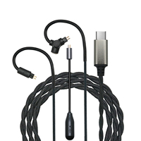 Auricular con cable con cancelación de ruido HD, con micrófono de brazo desmontable, 2 pines, 78, cable de actualización IEM para transmisión en vivo de deportes electrónicos