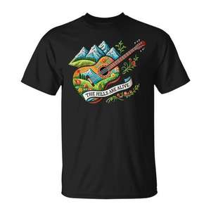 Camiseta musical The Hills Are Alive con diseño de teatro musical, color negro - Product Image 1