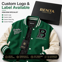 Benta Shangpin – Nouvelle veste de baseball ample pour homme, style streetwear sportif américain, avec appliques, écologique, respirante et coupe-vent pour l'automne