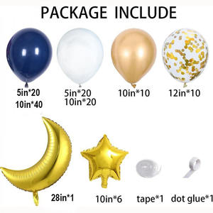 Azul marino Blanco Fiesta <span class=keywords><strong>de</strong></span> <span class=keywords><strong>cumpleaños</strong></span> Decoración <span class=keywords><strong>Globos</strong></span> Guirnalda Arco Kit con Star Moon Foil <span class=keywords><strong>Globos</strong></span> <span class=keywords><strong>para</strong></span> Mubarak - Product Image 4