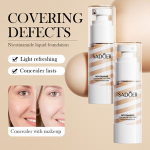 Base de Maquillaje Líquida con Nicotinamida SADOER Cosmetics, Larga Duración, Hidratante, <span class=keywords><strong>Corrector</strong></span>, Blanqueadora, Resistente al Agua, Tamaño Viaje <span class=keywords><strong>para</strong></span> Mujer - Product Image 2