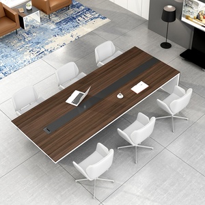 China Supplier Customized Wooden Melamine Meeting Room Desk Modern Large Conference <b>Tables</b> - Product Image 1